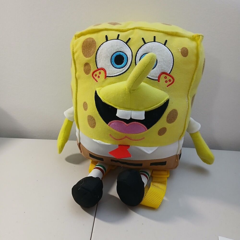 Nickelodeon SpongeBob SquarePants Yellow Stuffed Plush Animal Backpack Bookbag